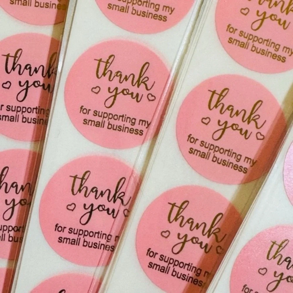 40 Small Thank You Stickers! (Quarter Size)
